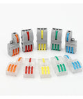 Heavy Duty Screwless Wire Connectors No Sweat Quick Splice Block various sizes for 28 to 12 AWG wiring in auto and home applications.