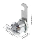 Keyless Cabinet Locks With Anti Theft Cam Latch Zinc Alloy Metal Drawer Lock Set with dimensions
