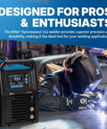 Welder using Syncrowave 212 Air Cooled Package AC DC TIG Welder With Auto Set Technology in workshop.