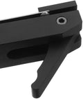 Close-up of Grab And Go Ready Portable Aluminum Woodworking Clamp for Workbench, showing quick clamping mechanism