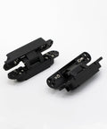 Hidden Door Hinge Set Two Pack Heavy Duty Concealed Hinge Zinc Alloy 180 Degree Swing For Interior Or Exterior Doors Black
