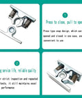 Beefy Double Roller Catch Heavy Duty Spring Loaded Latch Pin Push To Open Door Lock For Trailers RV Cabinets Sheds Zinc Alloy