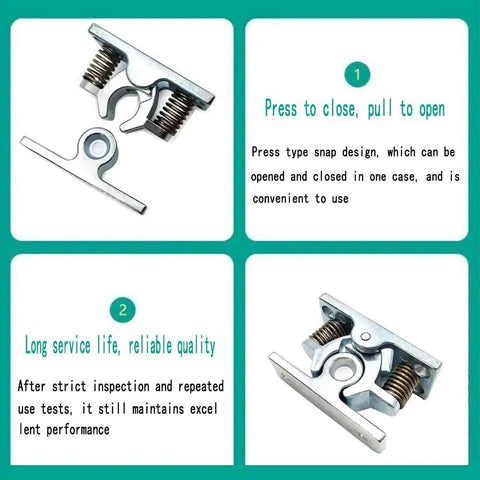 Beefy Double Roller Catch Heavy Duty Spring Loaded Latch Pin Push To Open Door Lock For Trailers RV Cabinets Sheds Zinc Alloy