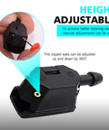 Four Way Windshield Wiper Nozzle For Cars, Trucks, And SUVs, Front Jet Washer Nozzle Retrofit Replacement, adjustable nozzle
