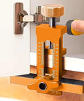 Adjustable Wardrobe Cabinet Door Panel Installer Jig for Easy Cabinet Frame Install Clamp, aluminum alloy, orange finish.