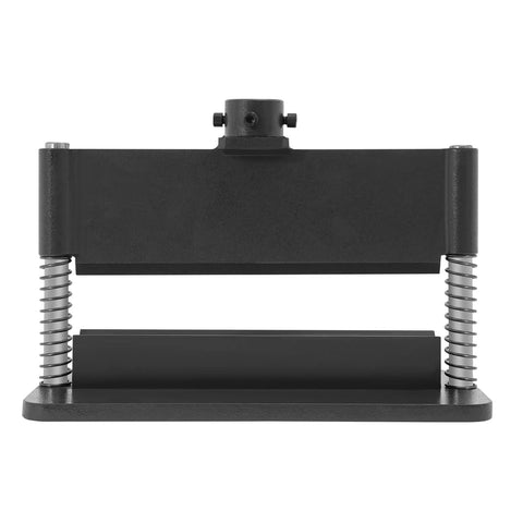 Front view of 12-Inch Press Brake Attachment for Standard 12 to 20 Ton Hydraulic Shop Presses, heavy-duty metal bending die.