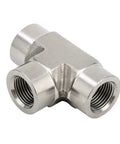 Forged 304 Stainless Steel Pipe Tee Fitting Three Way NPT Female to FNPT to NPT Female Ends Heavy Duty Three Quarter Inch Threads