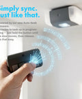 Hand holding Two Pack Universal Garage Door Opener Remote That Works With LiftMaster Chamberlain And Craftsman 1993 To Present