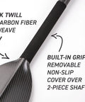 Sting Plus Dragon Boat Paddle Turtle Design with 3K twill carbon fiber shaft, removable grip for precise performance