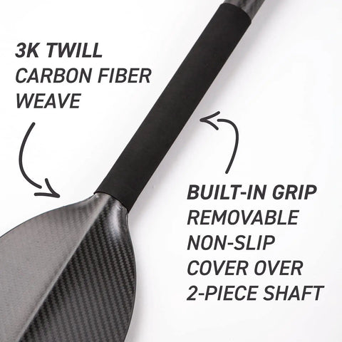 Sting Plus Dragon Boat Paddle Turtle Design with 3K twill carbon fiber shaft, removable grip for precise performance