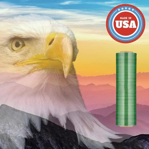 Heavy Duty Dark Green Stretch Wrap, 8 Rolls Of 18 By 1500 Feet, 63 Gauge Industrial Plastic Film With Insane Cling for packing.