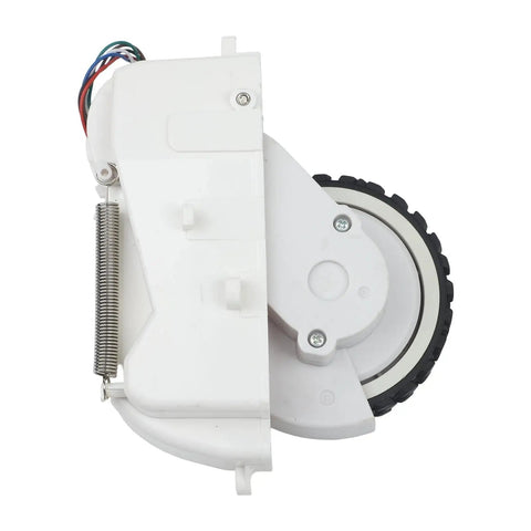 Left and Right Wheel Replacement Set for Eufy RoboVac L70 Hybrid Robot Vacuum Cleaner, black tire on white bracket