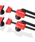 Heavy Duty Three Quarter Inch Bench Dog Clamp Set Two Pack With Quick Release Levers, 170 Lb Clamp Force, Fits 19mm Dog Holes