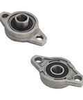 Two Pack 10mm Pillow Block Flange Bearing KFL000 Self Aligning Mounted Zinc Aluminum Alloy for machinery