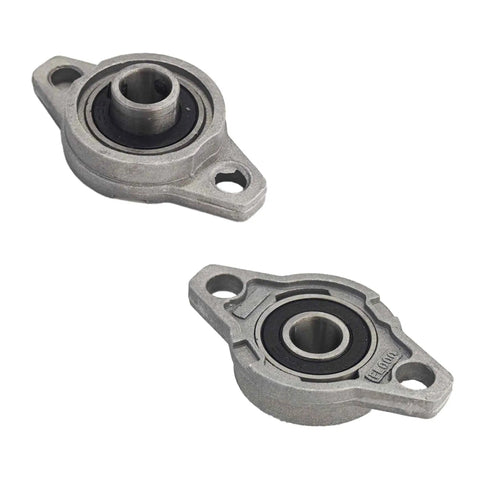 Two Pack 10mm Pillow Block Flange Bearing KFL000 Self Aligning Mounted Zinc Aluminum Alloy for machinery