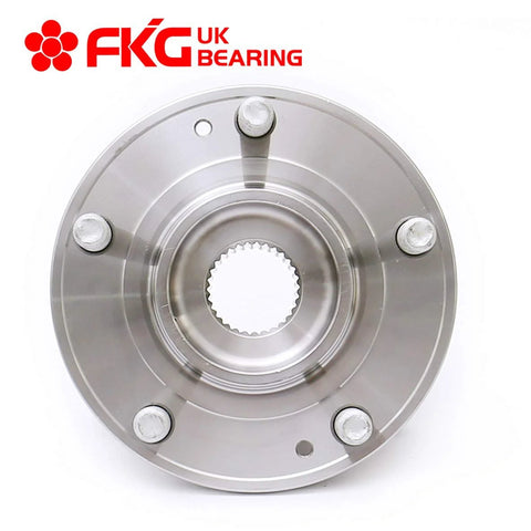 Front view of Rear Wheel Bearing Hub Assembly For AWD SUVs - Fits 2007-2011 Hyundai Santa Fe AWD And Veracruz AWD, 5 Lug