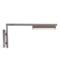 Bedside Display Light With Rotating Arm, No Fuss Dimmable Fingertip Touch Switch, Wall Mount Headboard Lamp In Brushed Nickel, side view