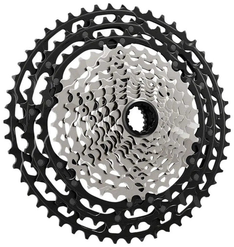 XTR CS-M9101 12-Speed Cassette 10-51T Black Silver Built For Mountain Bikes Tough Steel Cogs Lightweight Aluminum Carrier