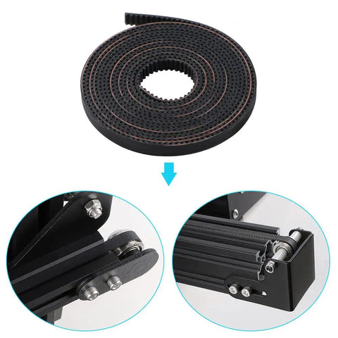 2M GT2 Timing Belt Kit for 3D Printers Hot Upgrade 6mm Wide 2mm Pitch Flexible PU Belt With 6 Copper Sleeves For Ender 3 Series