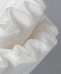 Close-up of paper coffee filters for Commercial Tea And Paper Coffee Filters 1.5 Gallon White 500 Count For Use With Specialty Commercial Brewers.