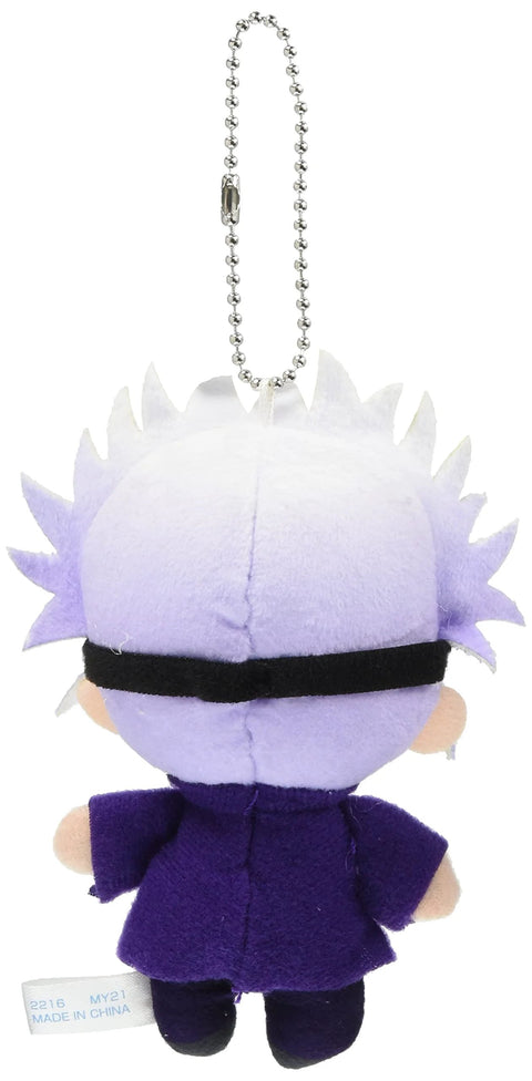 Ball Chain Mascot Gojo Satoru From Jujutsu Kaisen Anime Character Collection Bag Charm, 13 cm Polyester Nylon Figure, Back View
