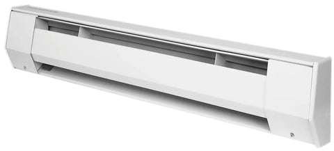 3K1207BW 750-Watt 120-Volt Baseboard Heater 3-Foot Length Bright White shown from side angle
