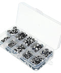 All In One Heavy Duty Hardware Fastener Set With 255 Piece Stainless Steel Nylon Insert Hex Lock Nuts And Full Nuts Washers O Rings