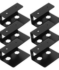 Legit Solid Under Desk Laptop Mount Two Pack Vertical Brackets Grip Desk Edge With Cushioned Pads, black metal clamps.