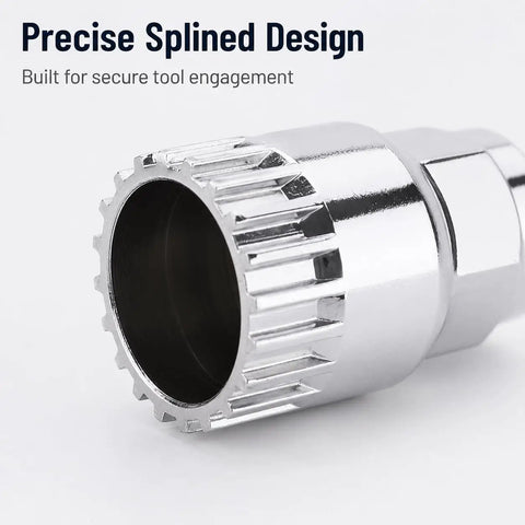 Pro Grade All In One Bike Maintenance Kit with Bottom Bracket Removal Tool highlighting precise splined design