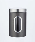 3Piece Stainless Steel Coffee Canisters With Wide Mouth Design Keep Your Grind Fresh No Cap perfect for nuts, featuring clear window.