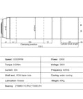 Technical diagram of Beefy 12.0KW BT30 ATC Water Cooled Spindle Motor 380V 400Hz 12000RPM for CNC Milling Machines
