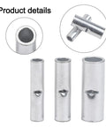 Bulk Pack Of 200 Premium Bare Copper Butt Connectors Non Insulated Crimp Terminals For 22 To 10 Awg Wire Splice Ferrules With Tin Plating For Max Conductivity And Durability Perfect For Car Mods And Pro Auto Repairs, close-up and side view