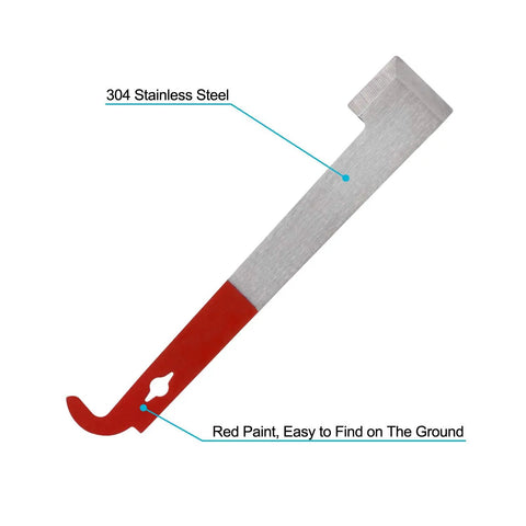 Five Pack Beehive Tool Set With J Hook Frame Lifter And Scraper Stainless Steel Beekeeper Tools Red Handles
