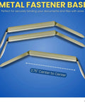 Metal Prong File Fasteners, 2 Inch Prongs, 2.75 Inch Center-To-Center, Pack Of 100, Silver Finish, angled view