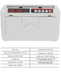 Portable Battery Powered Bill Counter With UV And MG Detection, 800 Bills Per Minute, Rechargeable Money Counter machine