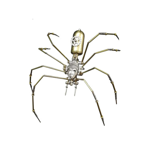 Metal Spider Model Kit For Adults With Brass Gears And Steampunk Flair A 3D Mechanical Insect Sculpture Crafted From Premium Laser Cut Steel Over 100 Parts