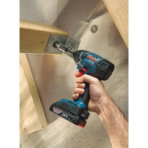 Using Compact 18V One Quarter Inch Hex Impact Driver Bare Tool with LED in cramped space for DIY project