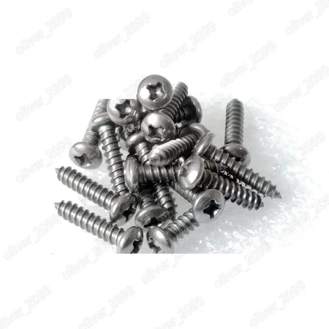 Premium Titanium GR2 Phillips Cross Pan Head Self Tapping Screws stacked together, showcasing the corrosion-resistant design.