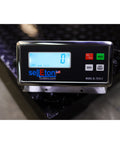 Digital display of Built Like A Tank Heavy Duty Industrial Floor Scale With Printer showing 0 lb weight.