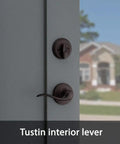 Arlington Front Door Lock Set No Brainer With Exterior Handle And Deadbolt Reversible Interior Lever Venetian Bronze Finish