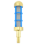 "Pro Grade Heavy Duty Water Hose Filter For Three Quarters And Five Eighths Inch Hoses, Brass Suction Strainer With 400 Stainless Mesh And Nylon Frame"