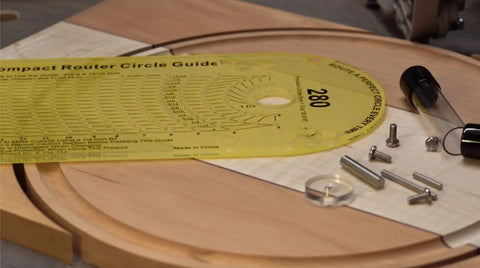 Previous Generation Circle Guide For Compact Plunge Base Routers, 268 Circles From 1.5 Inch To 18 3/16 Inch, CNC Machined Pivot Hole