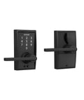 Touch Century Keyless Front Door Lock With Lever Handle Matte Black Finish Touchscreen Keypad Auto Lock Or Unlocked Modes