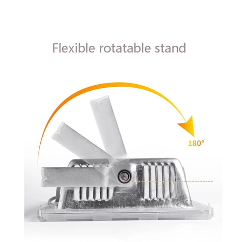 Flexible rotatable stand of JUDYSSY 50W/100W/400W Led Flood Lights Outdoor Security Lights showing 180° adjustment.
