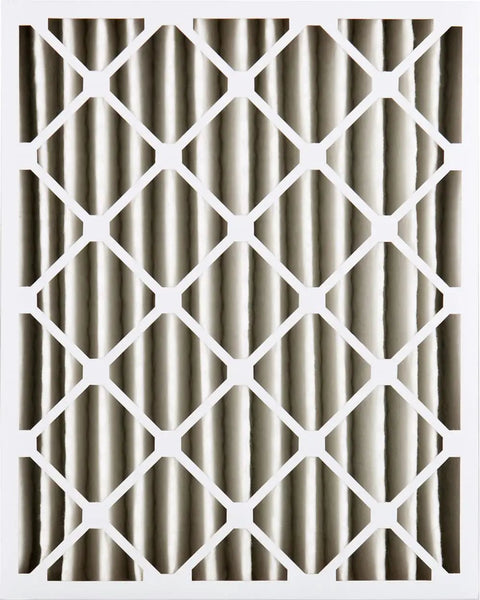 Pleated Air Filter 16x25x4 MERV 15 Plus Carbon Odor Control Two Pack For Home HVAC Systems Actual Size 15.5 x 24.5 x 3.63