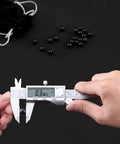 6 Inch Digital Caliper With Stainless Steel Polished Finish, Inch Millimeter And Fraction Readouts, measuring bead
