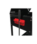 Magnetic Pry Bar Holder With Four Slots And Mounting Holes Low Profile Non Marring TPEE Design installed on black toolbox