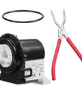 Washer Drain Pump Motor Assembly 4681EA2001T For Washing Machine Drainage Fixes, Easy No Fuss Replacement Part, Quiet Operation, Low Noise, Prevents Leaks, Compatible With Most Front And Top Loaders, black plastic with O-ring and pliers