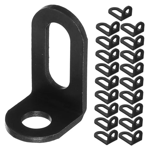 Heavy Duty L Brackets For Corner Shelf Support Cabinet Cold Rolled Steel L Shape Corner Brace Built Tough For Heavy Weight Wood Furniture Assembly No Frills Hardware, set of 5 with open slots