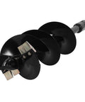 Black Beefy 12x52 Inch Auger Drill Bit With 2 Inch Hex Connection Spiral Hole Digger and Heavy Duty Steel Blades